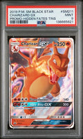 2019 POKEMON SM BLACK STAR PROMO #SM211 CHARIZARD GX PROMO-HIDDEN FATES TINS PSA 9
