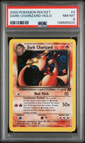 2000 POKEMON ROCKET #4 DARK CHARIZARD-HOLO UNLIMITED PSA 8
