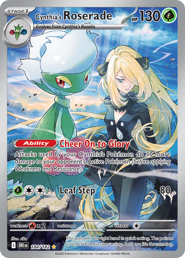 Cynthia's Roserade - Destined Rivals #184