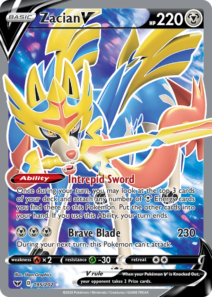 Zacian V - Sword & Shield #195