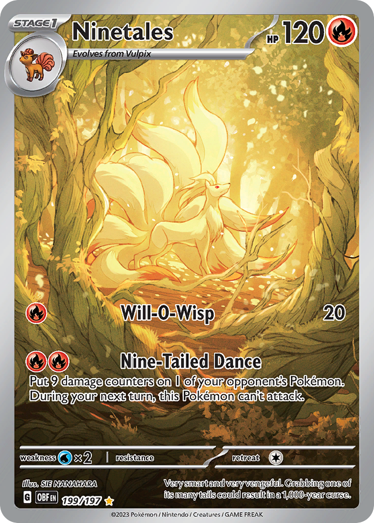 Ninetales - Obsidian Flames #199