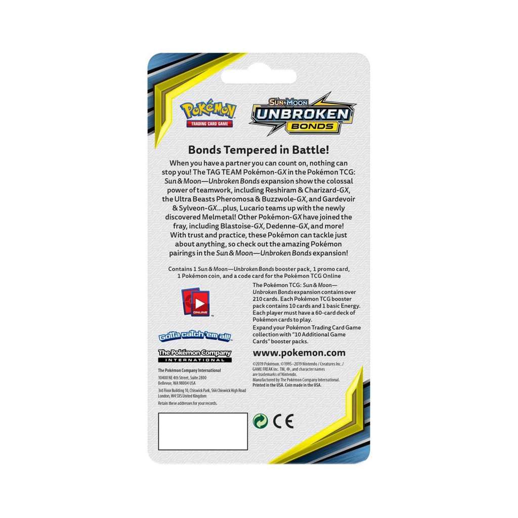 Pokémon TCG: Sun & Moon Unbroken Bonds Single Pack Blister