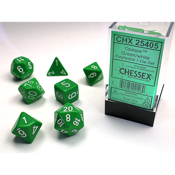 7-Die Set Opaque: Green/White