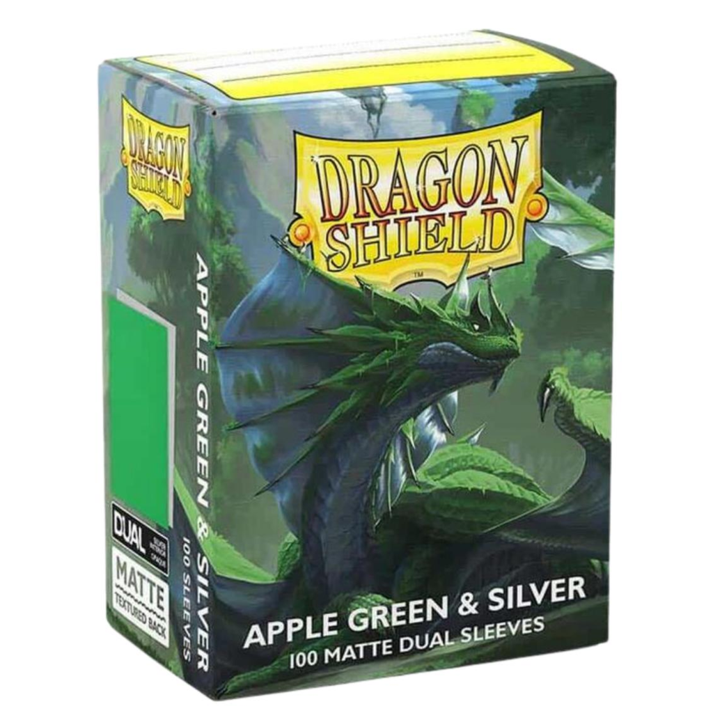 Dragon Shield Sleeves: Standard Matte Dual - Apple Green & Silver