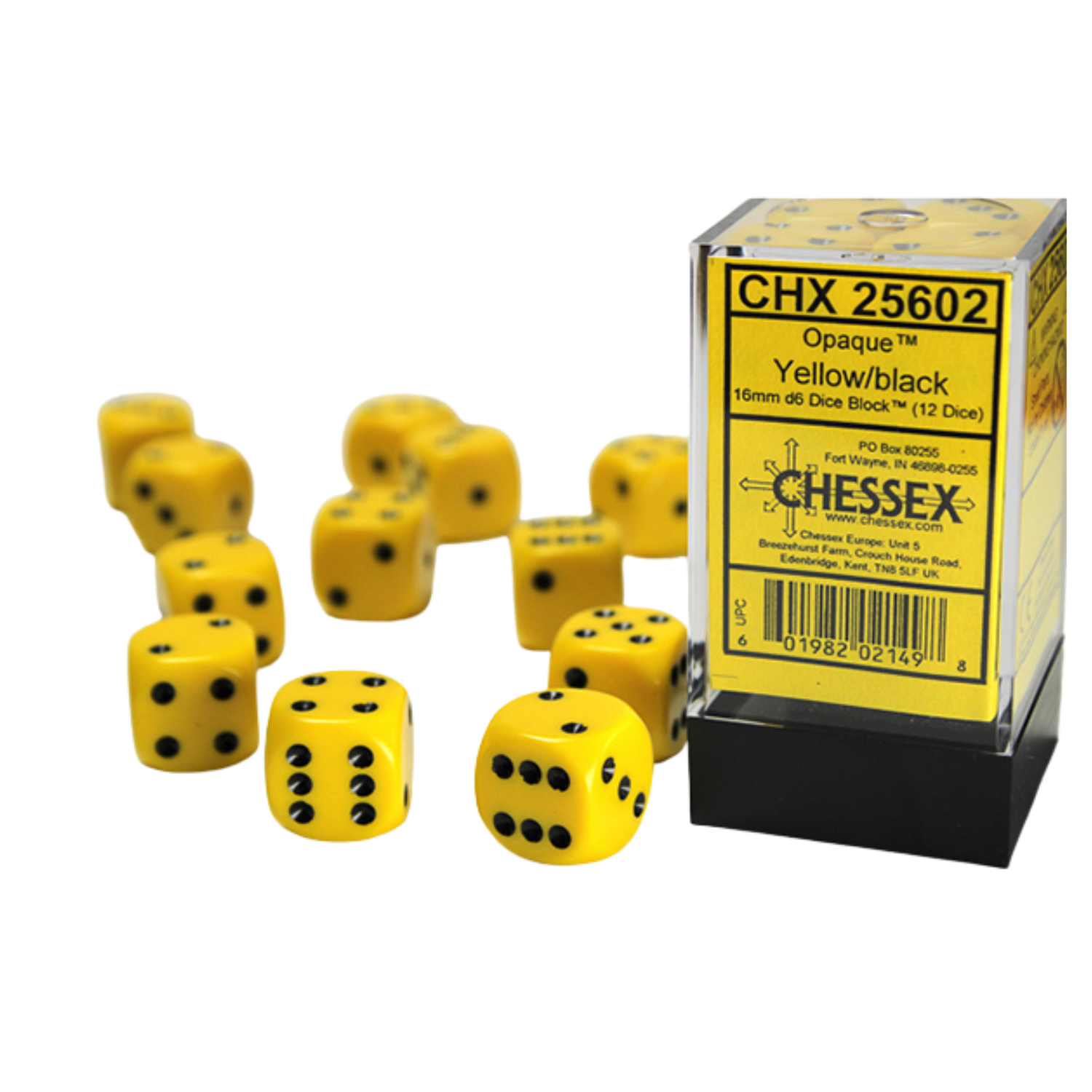 16mm 12d6 Opaque: Yellow/Black