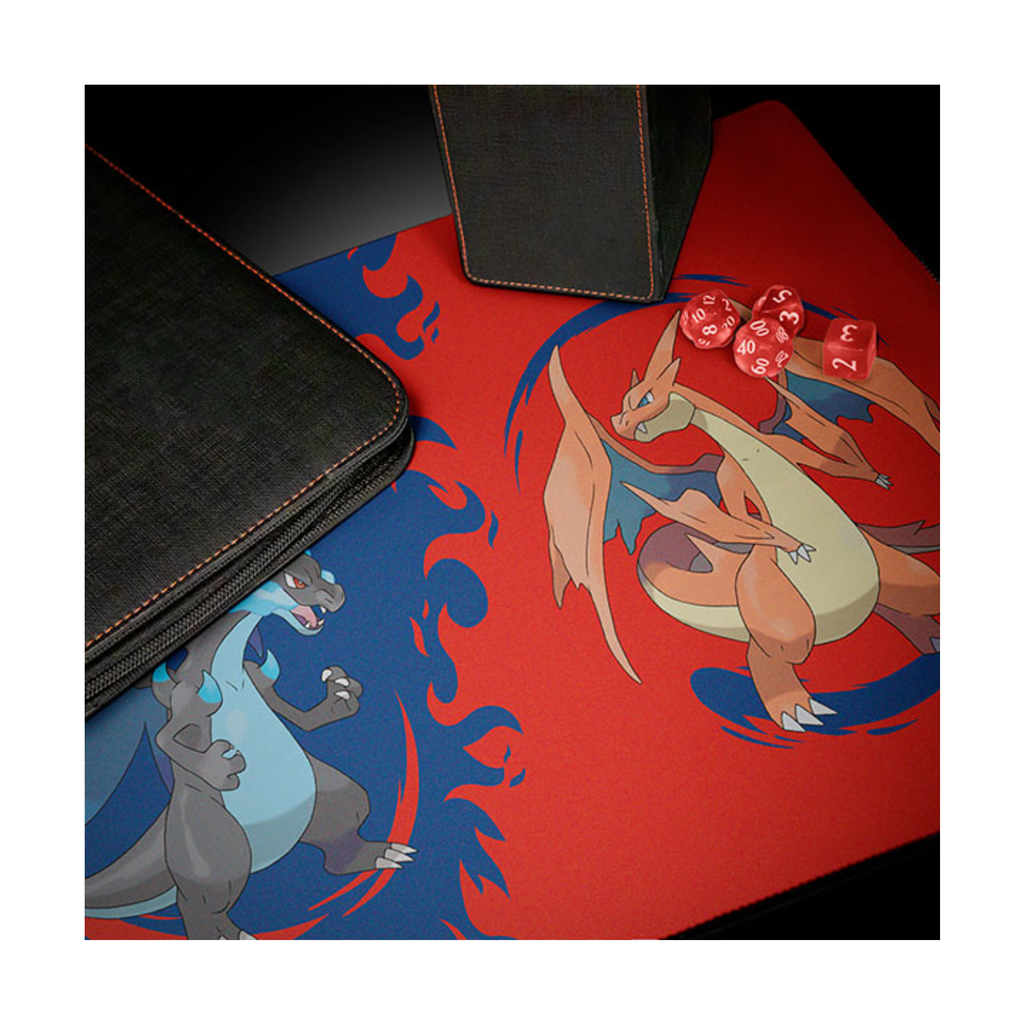 Playmat: Pokemon- Mega Charizard X and Mega Charizard Y