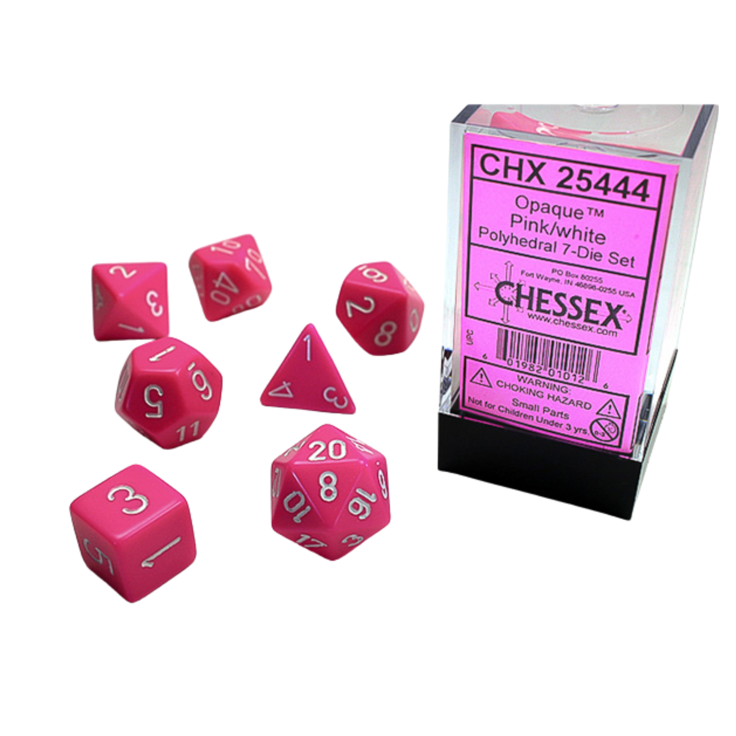 7-Die Set Opaque: Pink/White