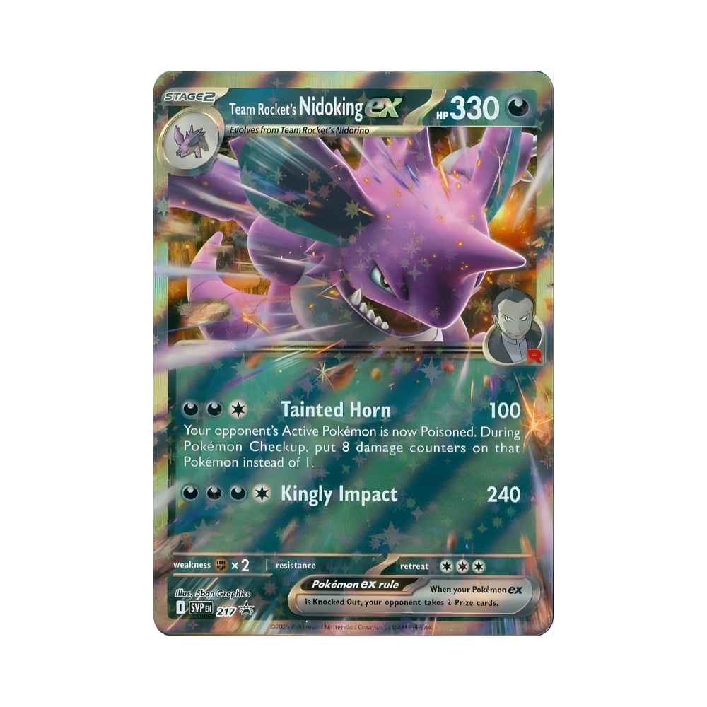 Pokémon TCG: Team Rocket's Tin [Team Rocket's Nidoking EX]