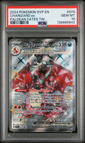 2024 POKEMON SVP EN-SV BLACK STAR PROMO #074 CHARIZARD ex PALDEAN FATES TIN PSA 10