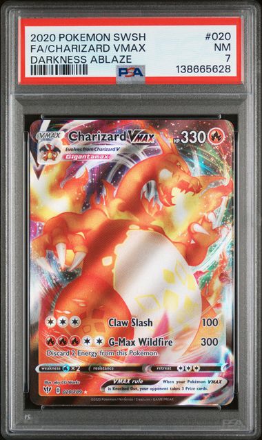 2020 POKEMON SWORD & SHIELD DARKNESS ABLAZE #020 FA/CHARIZARD VMAX DARKNESS ABLAZE