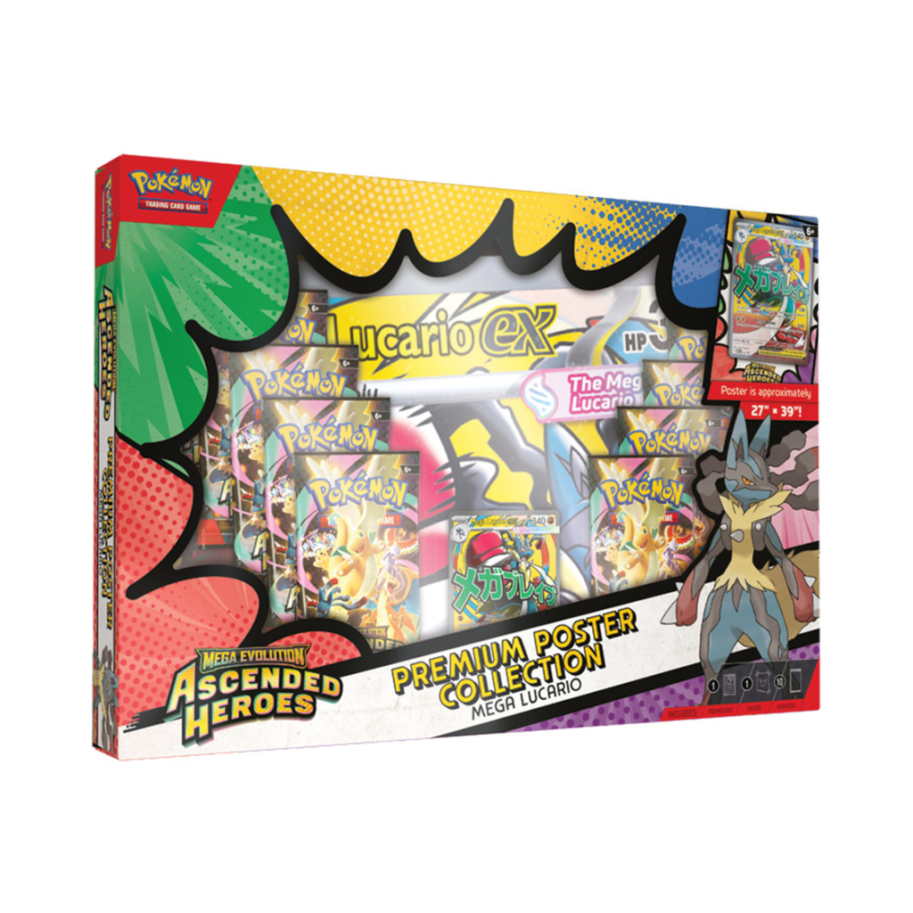 Pokémon TCG: Mega Evolution 2.5 - Ascended Heroes - Premium Poster Collection (Lucario)