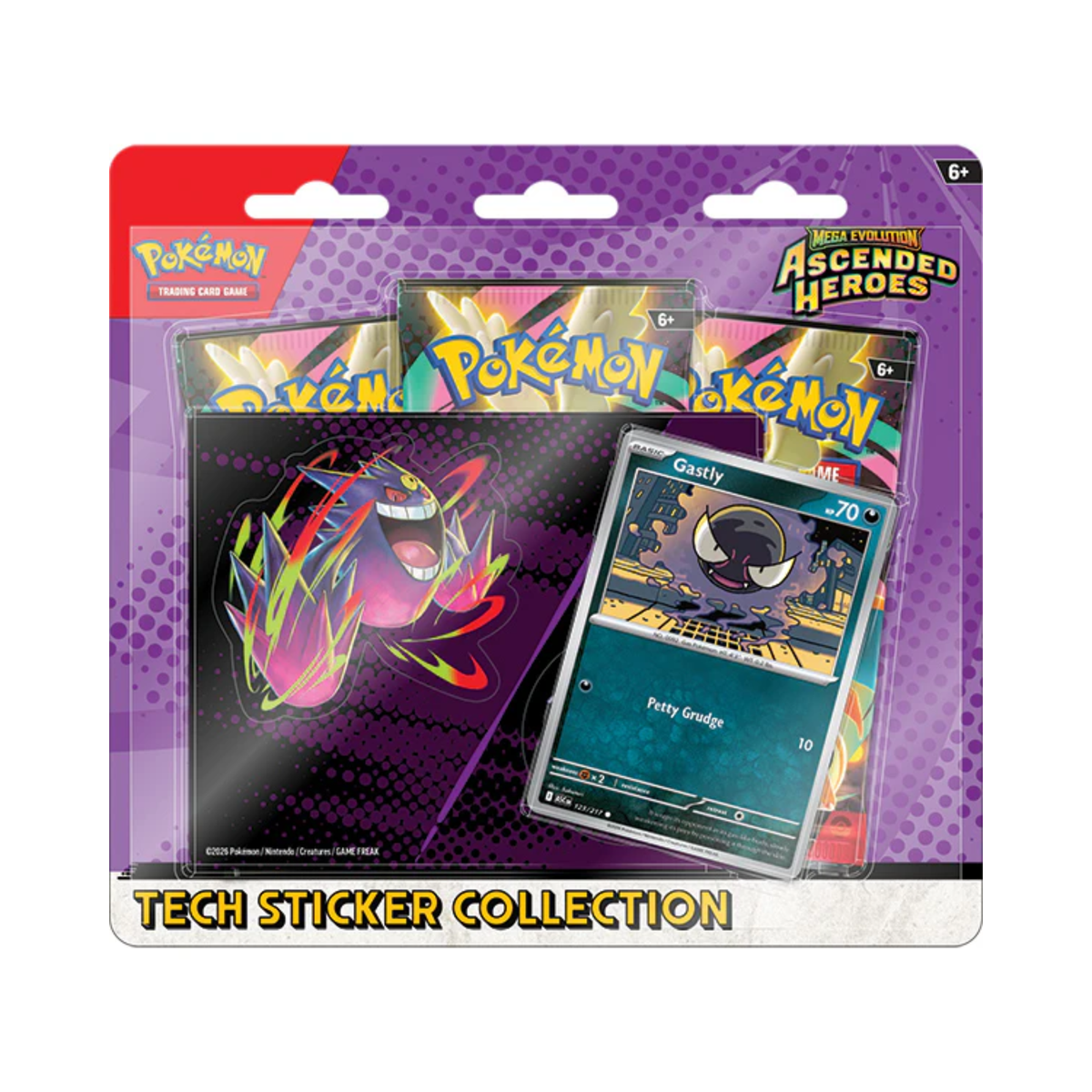 Pokémon TCG: Mega Evolution Ascended Heroes Tech Sticker Collection (Gastly)