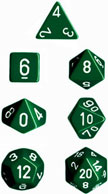 7-Die Set Opaque: Green/White