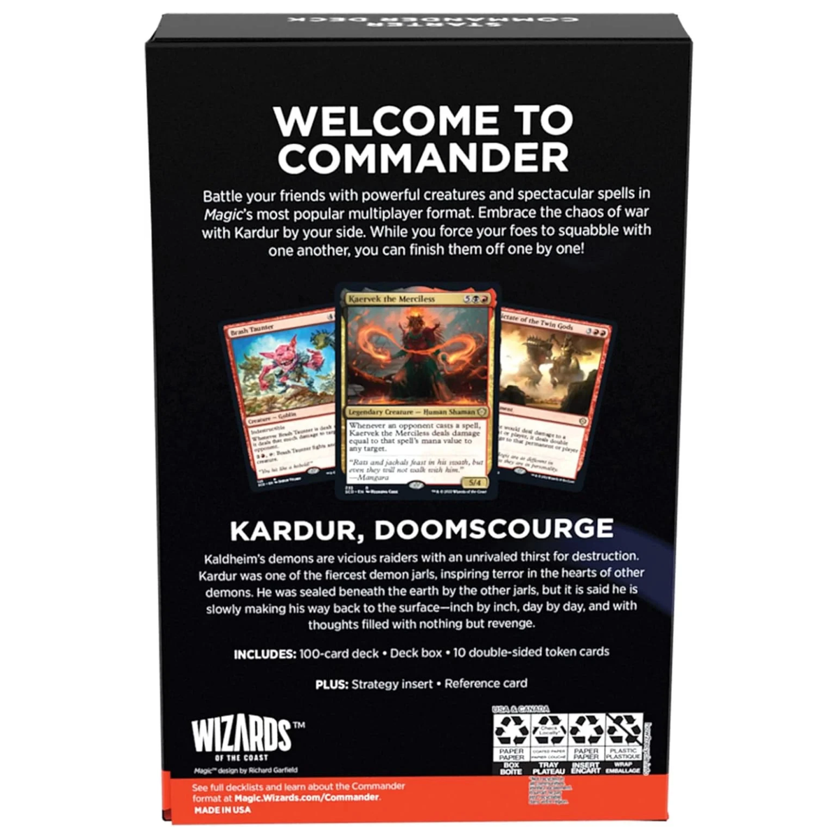 Magic The Gathering: SCD Commander Starter Chaos Incarnate Deck