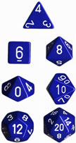 7-Die Set Opaque: Blue/White