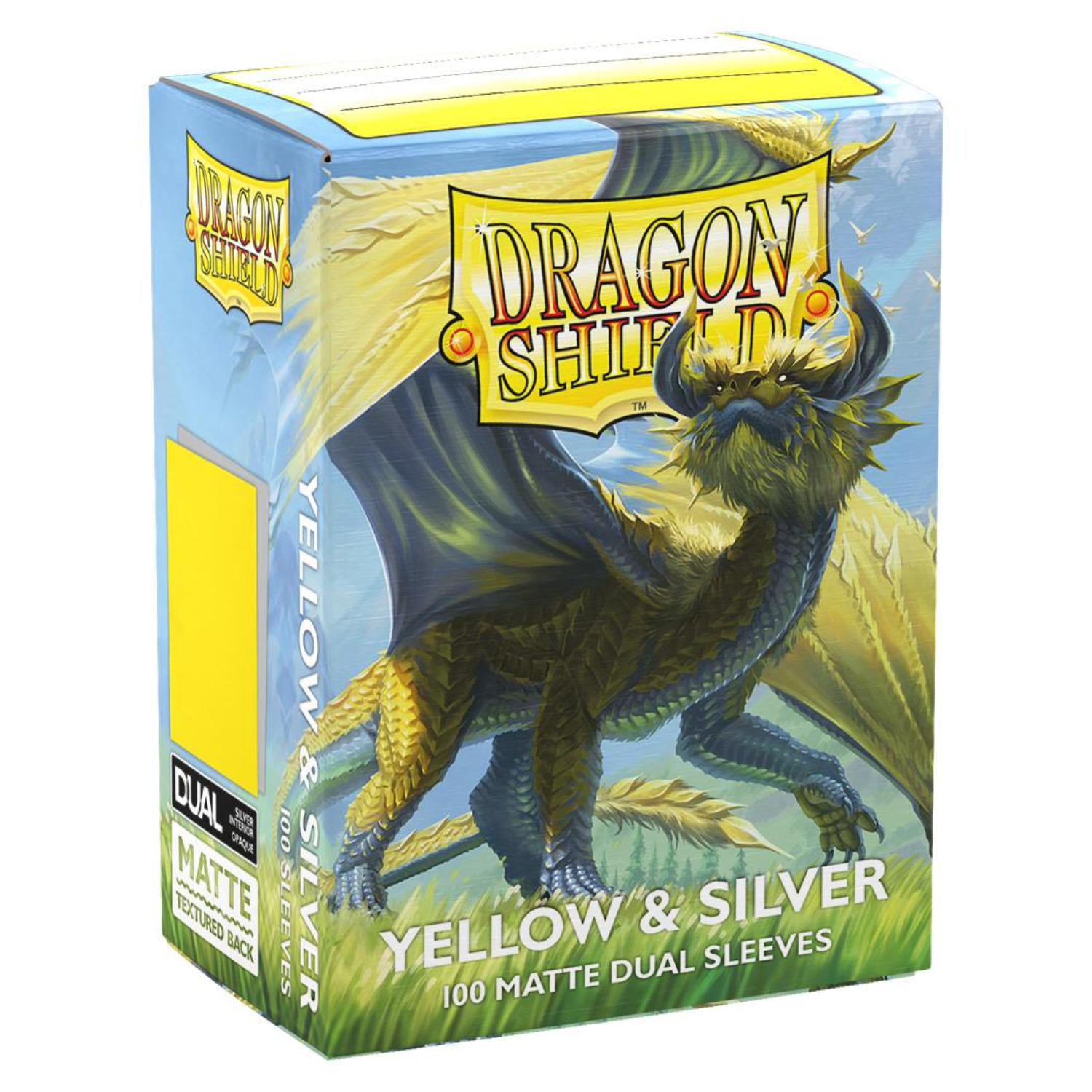 Dragon Shield Sleeves: Standard Matte Dual - Yellow & Silver