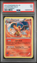 2012 POKEMON BLACK & WHITE BOUNDARIES CROSSED #20 CHARIZARD-HOLO BCR-COSMOS PSA 7