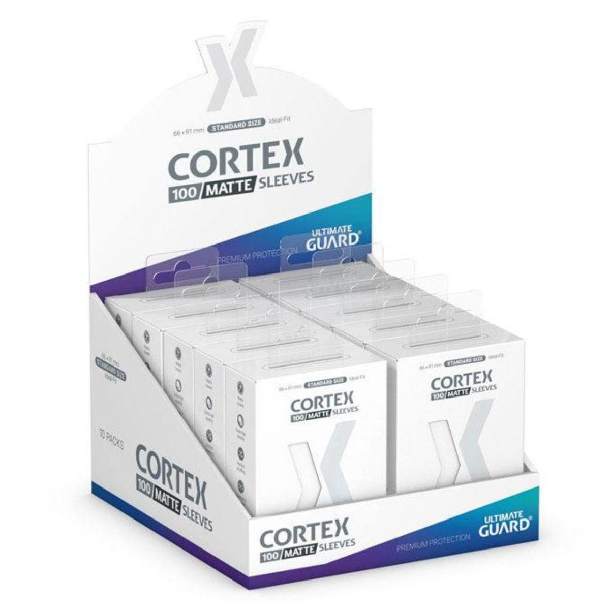 Ultimate Guard Cortex Deck Protectors Matte 100 Count White