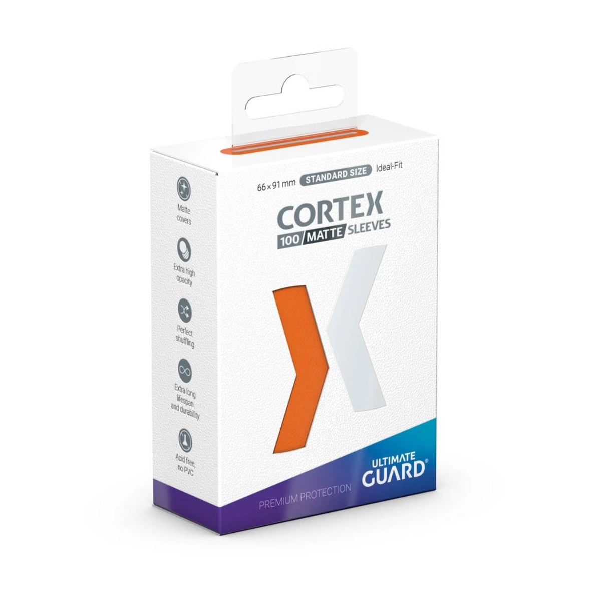 Card Sleeves: Cortex Standard Size- Matte Orange
