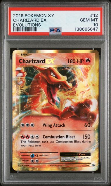 2016 POKEMON XY EVOLUTIONS #12 CHARIZARD EX EVOLUTIONS PSA 10