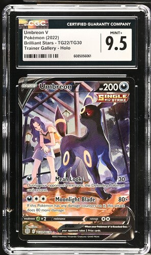 Umbreon V Pokémon 2022 English Card Brilliant Stars TG22/TG30  Trainer Gallery Holo CGC MINT+ 9.5
