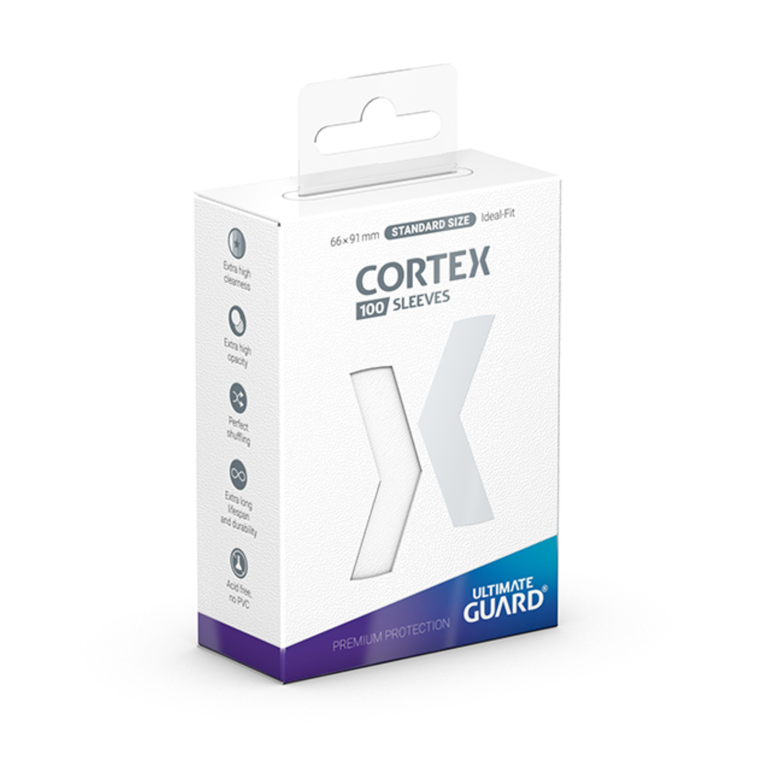Card Sleeves: Cortex Standard Size- Glossy White (100 ct.)