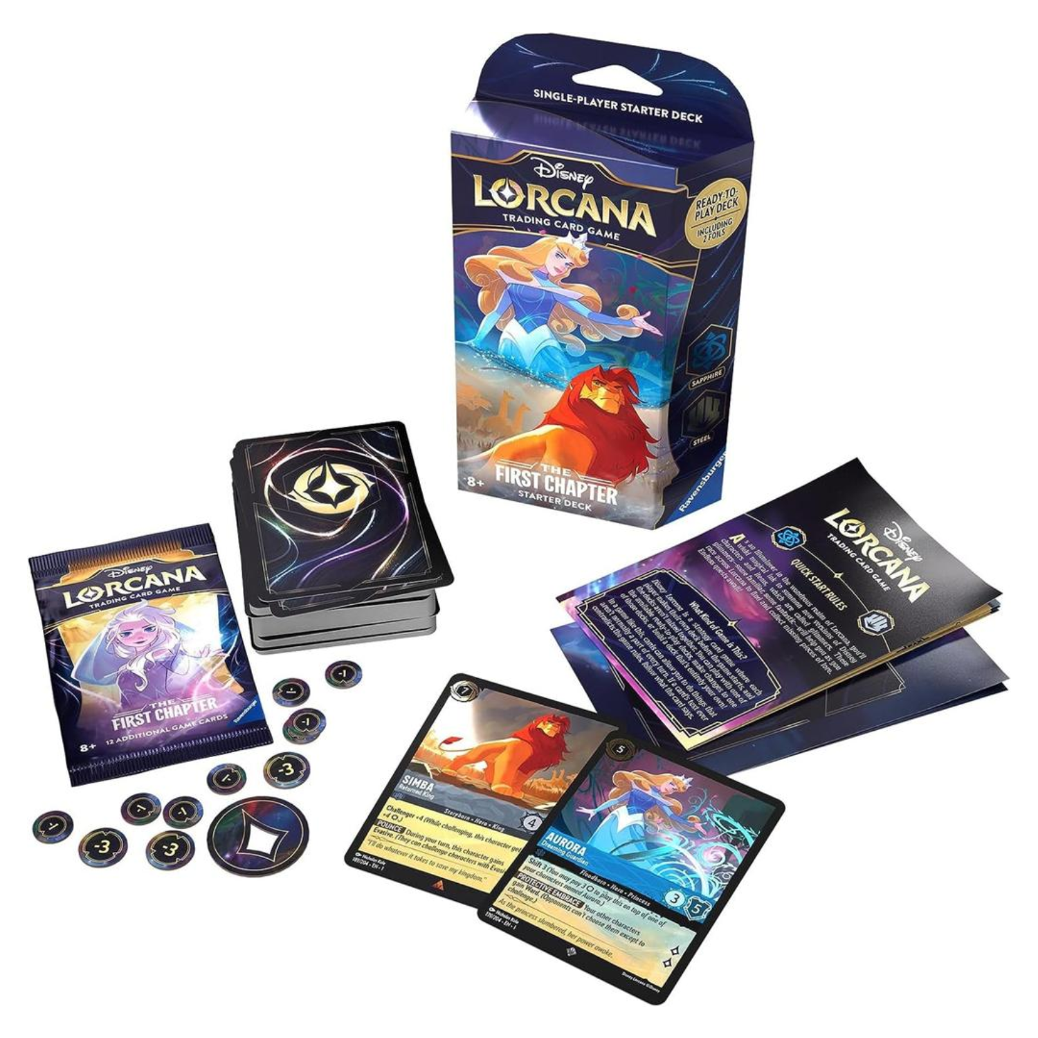 Disney Lorcana: Set 01- The First Chapter- Starter Deck (Sapphire & Steel)