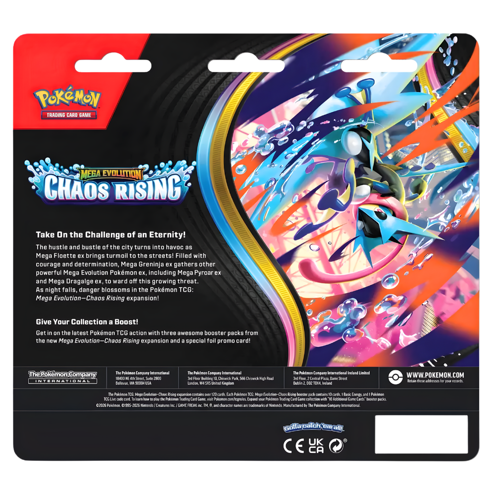 Pokémon TCG: Mega Evolution 04 - Chaos Rising 3- Pack Blister