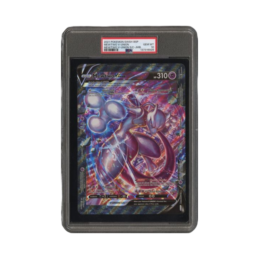 2021 POKEMON SWSH BLACK STAR PROMO MEWTWO V-UNION MEWTWO V-UNION S/C-JMB. PSA GEM MT 10