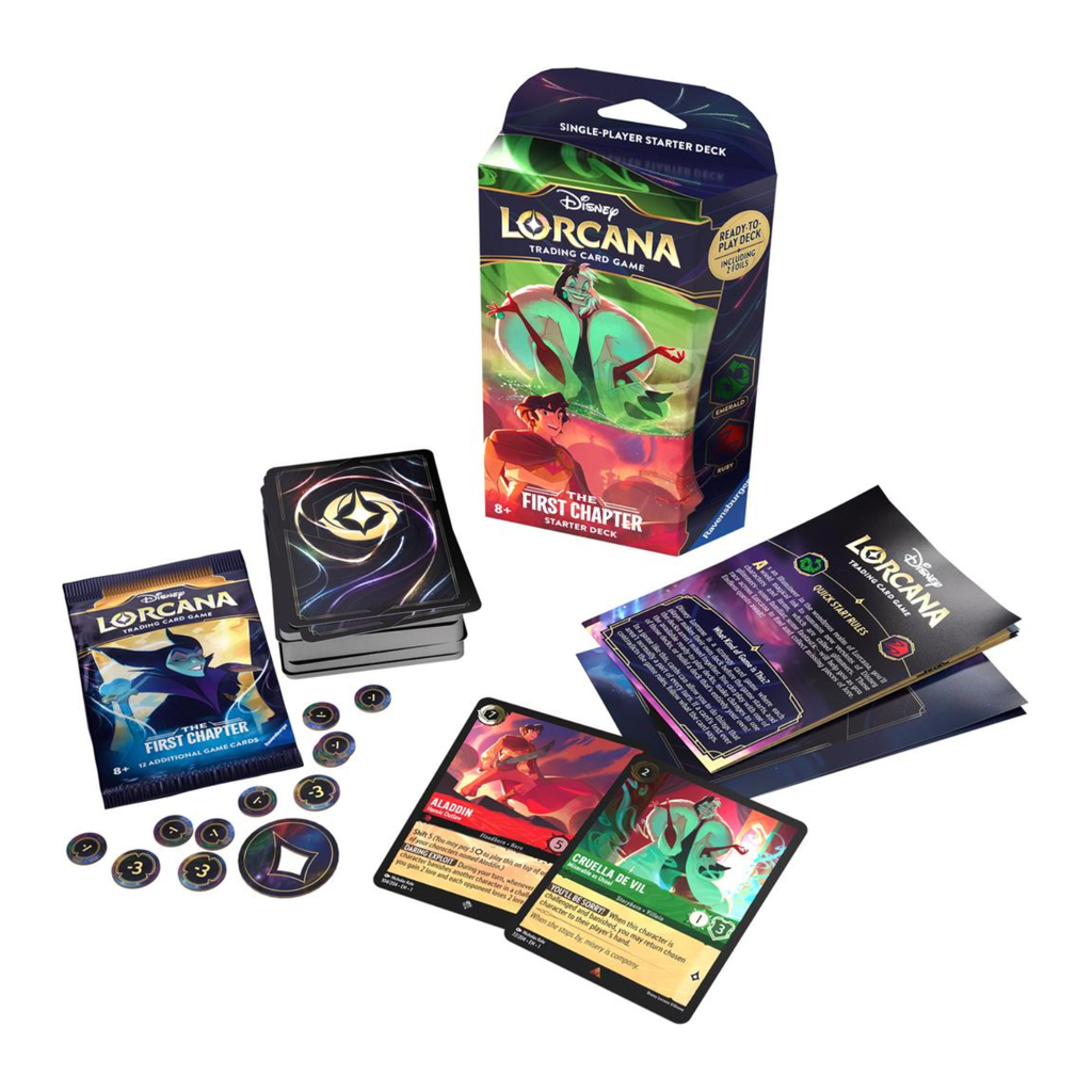 Disney Lorcana: Set 01- The First Chapter- Starter Deck (Ruby & Emerald)