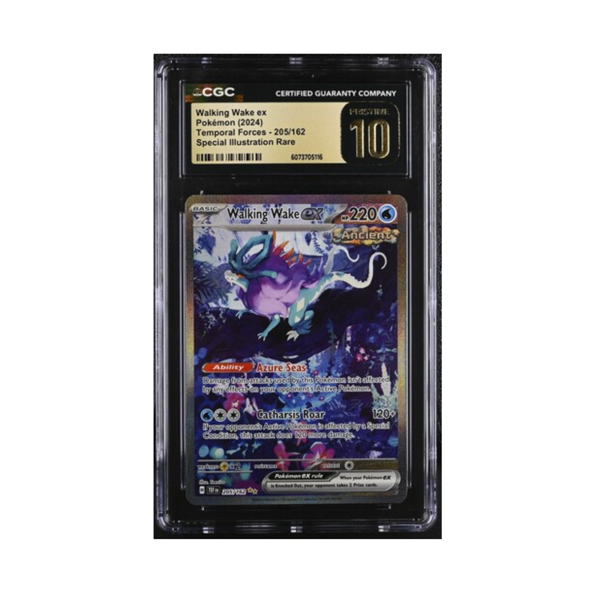 Walking Wake ex Pokémon 2024 English Temporal Forces 205/162 Special Illustration Rare CGC PRISTINE 10