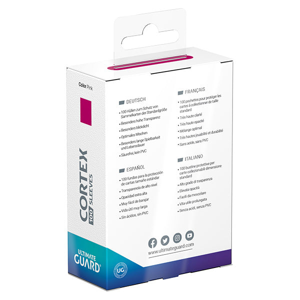 Card Sleeves: Cortex Standard Size- Glossy Pink (100 ct.)