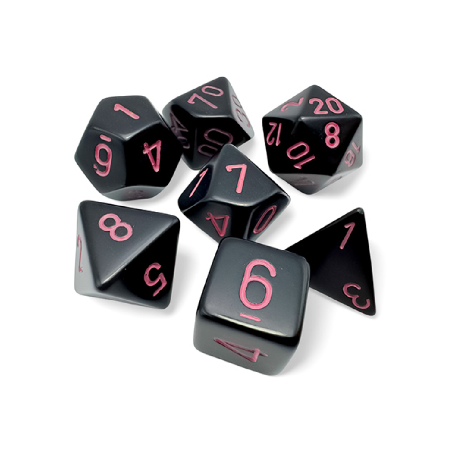 7-Die Set Opaque: Black/Pink