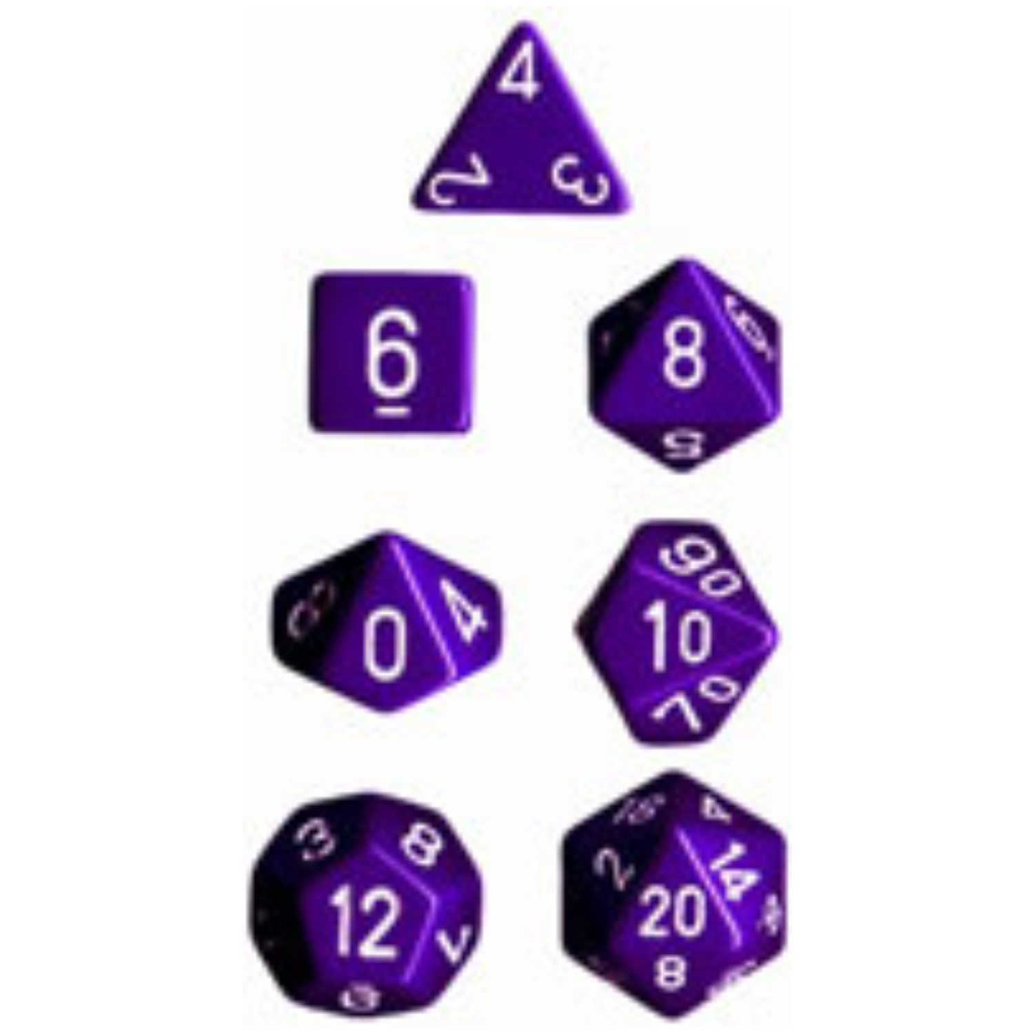 7-Die Set Opaque: Purple/White