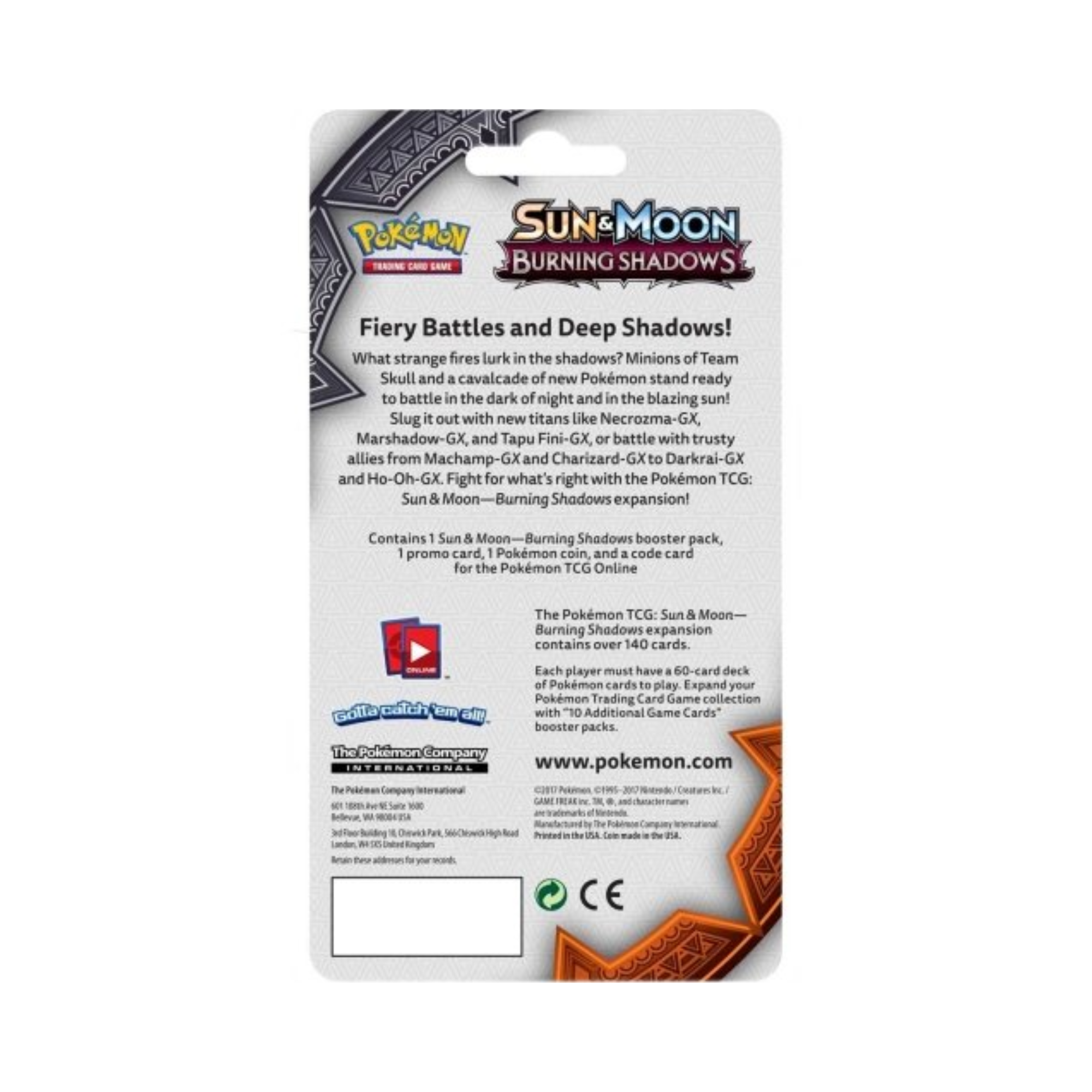 Pokémon TCG: Sun & Moon Burning Shadows Checklane Blister (Komala)