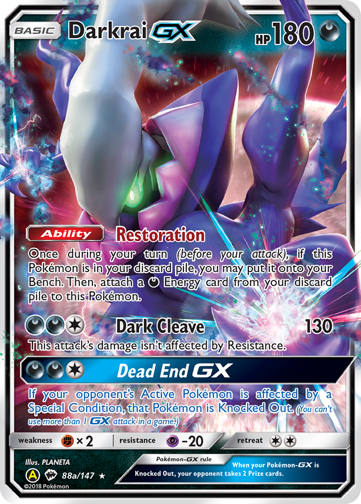 Darkrai-GX - Burning Shadows #88a