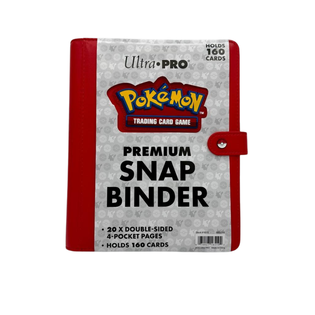 Ultra Pro Premium Snap Binder 4-Pocket Pokemon Red