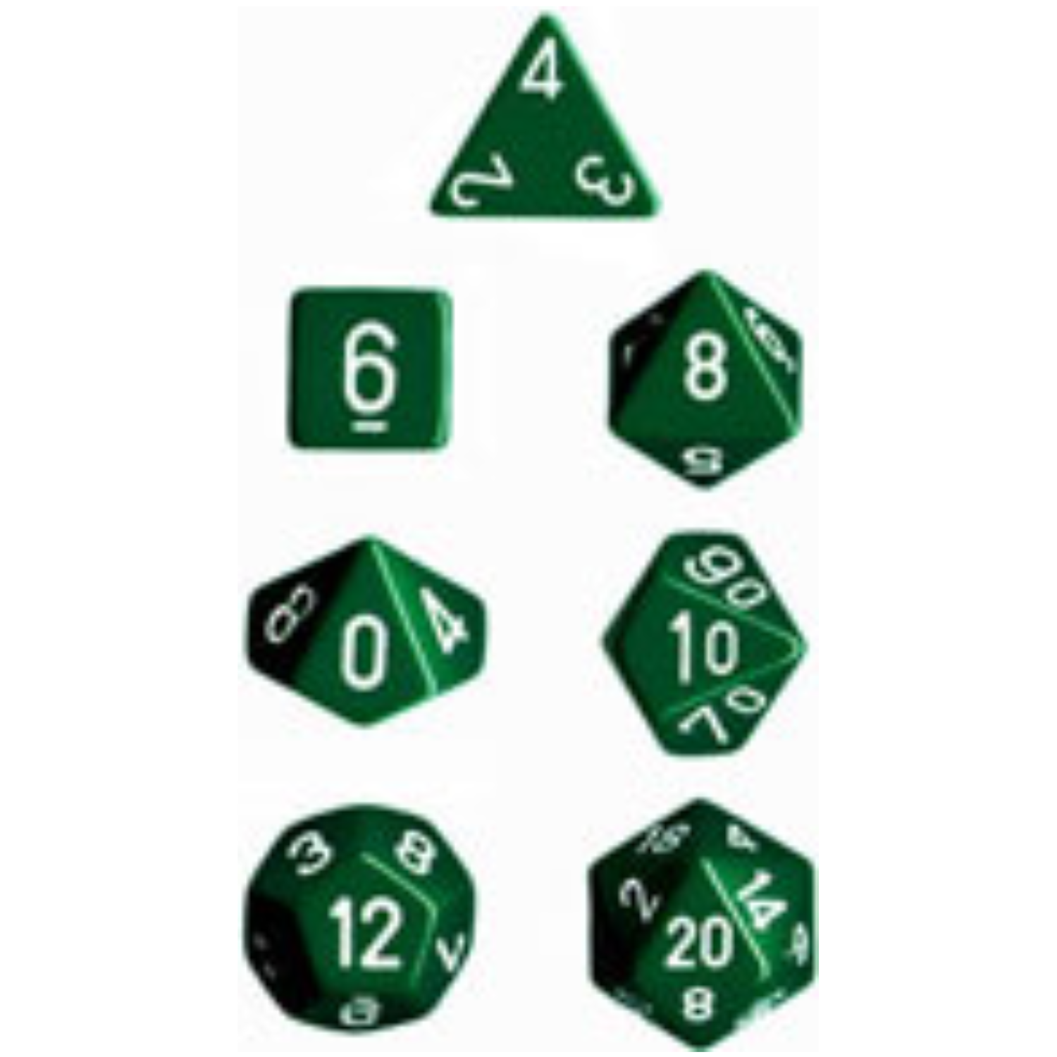 7-Die Set Opaque: Green/White