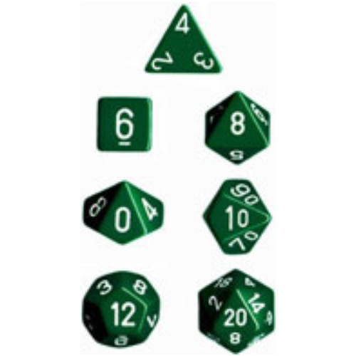 7-Die Set Opaque: Green/White