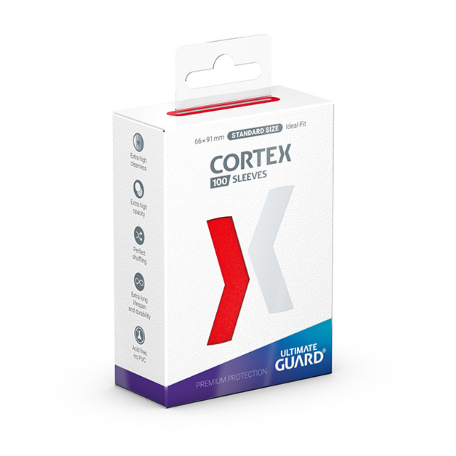 Card Sleeves: Cortex Standard Size- Glossy Red (100 ct.)