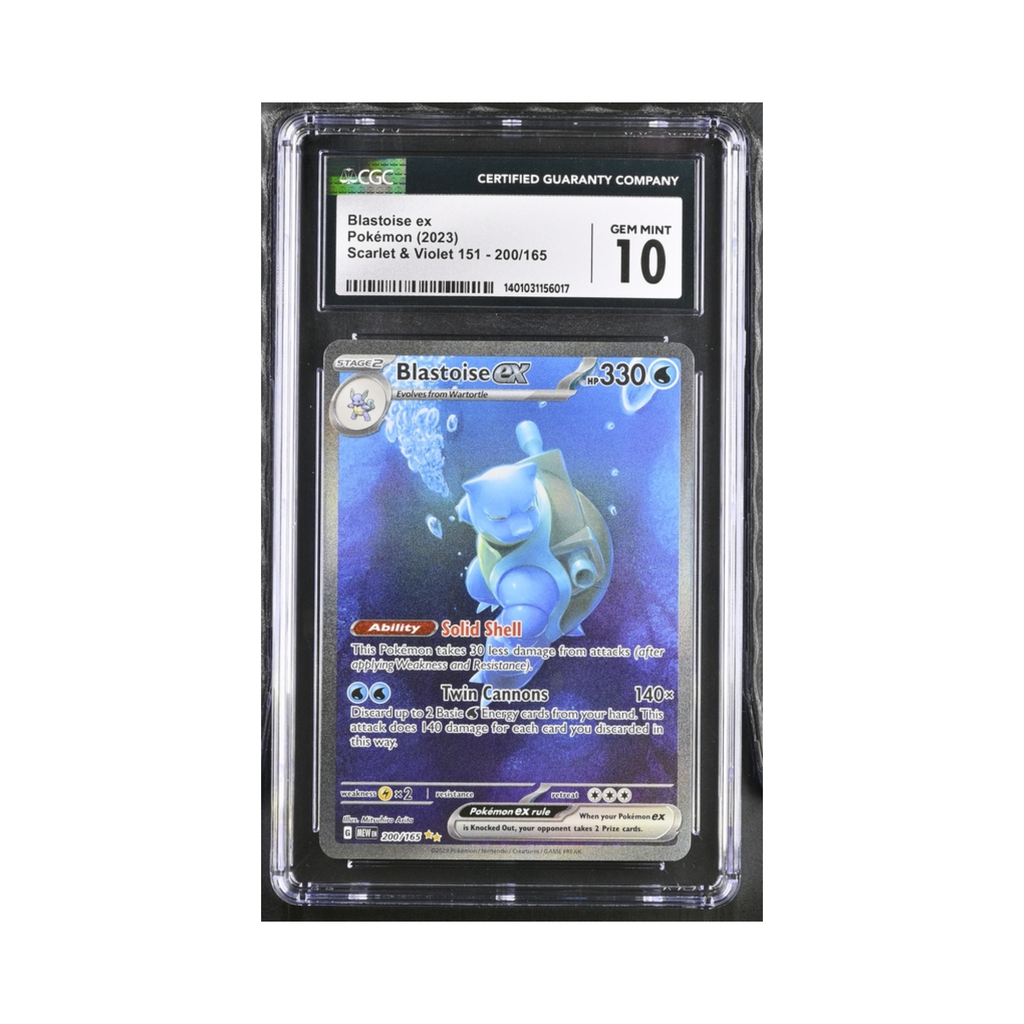 Blastoise ex Pokémon 2023 English Scarlet & Violet 151 200/165 Special Illustration Rare CGC GEM MINT 10