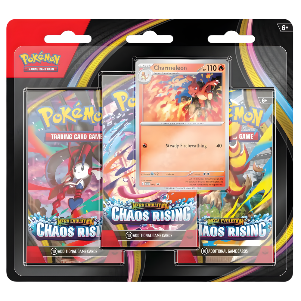 Pokémon TCG: Mega Evolution 04 - Chaos Rising 3- Pack Blister