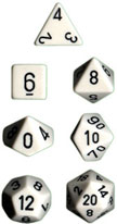 7-Die Set Opaque: White/Black