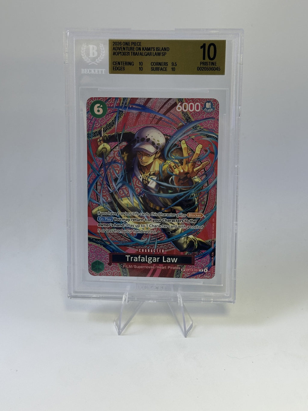 Trafalgar Law SP 2026 One Piece Card Game Adventure on KAMI's Island BGS 10