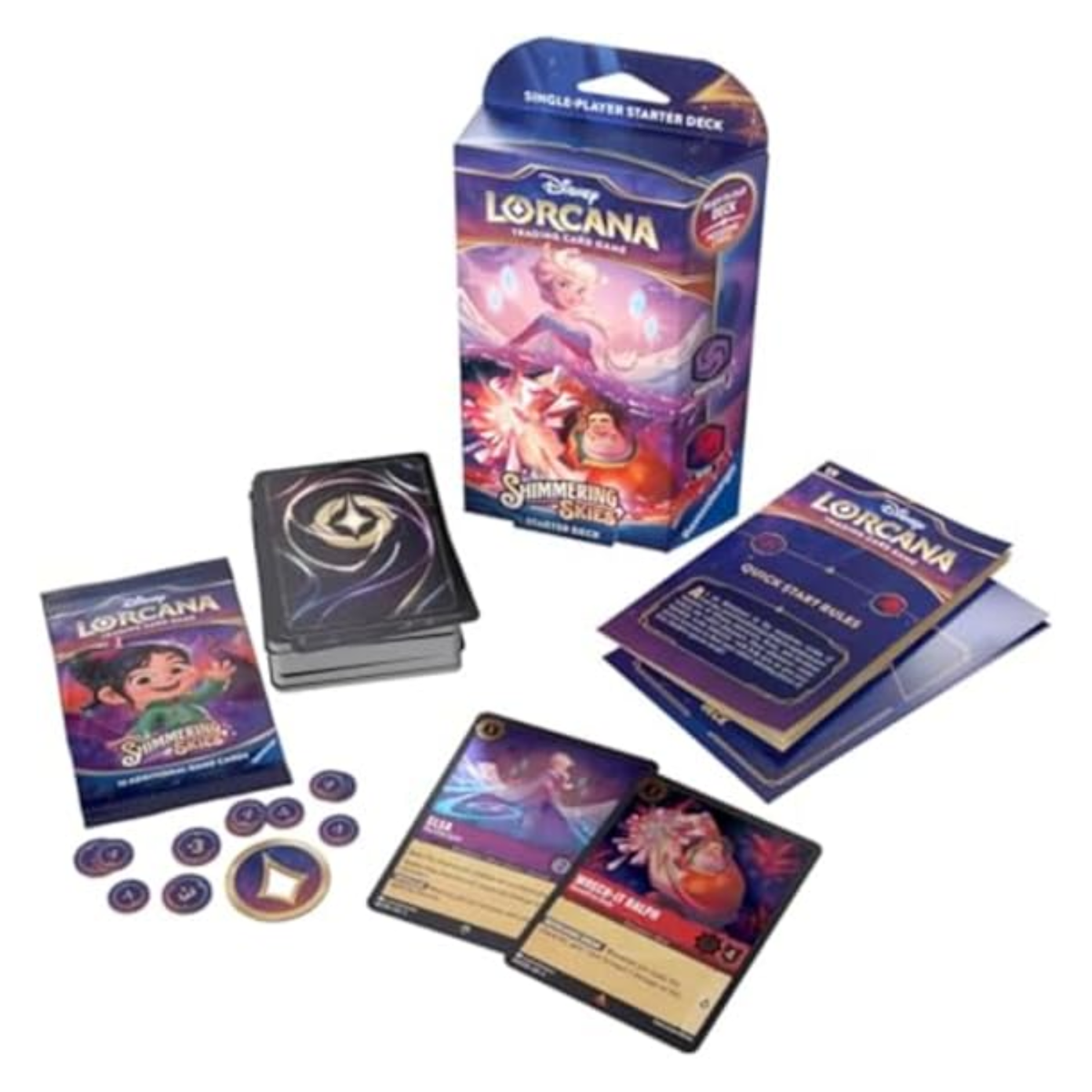 Disney Lorcana: Set 05- Shimmering Skies Elsa & Wreck-It Ralph deck