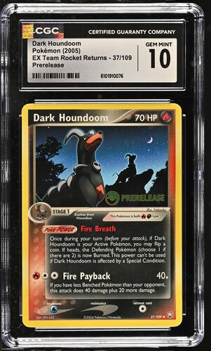 Houndoom Team Rocket Returns PRERELEASE CGC 10