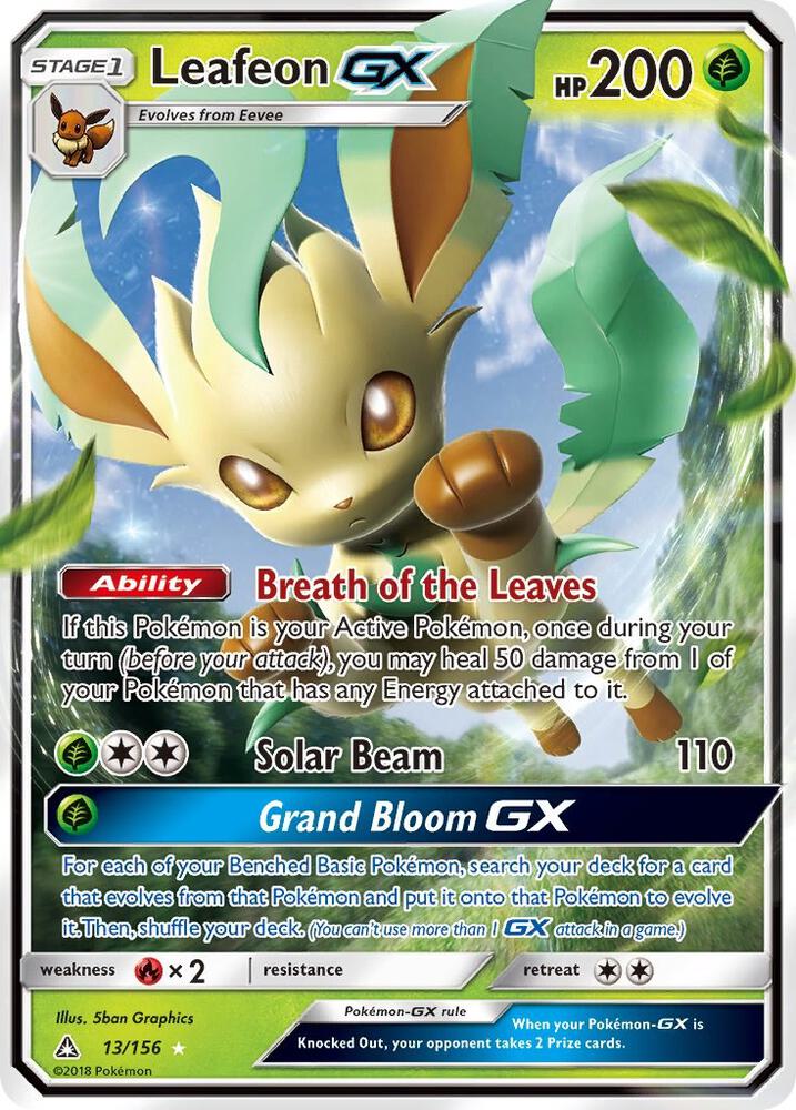 Leafeon GX - 013/156 - Ultra Rare - Ultra Prism
