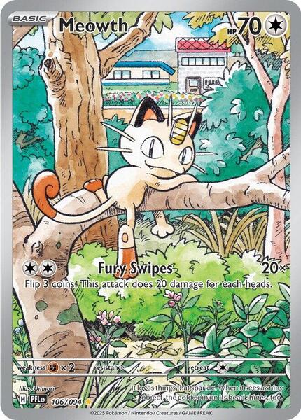 Meowth - 106/094 - Illustration Rare - Phantasmal Flames