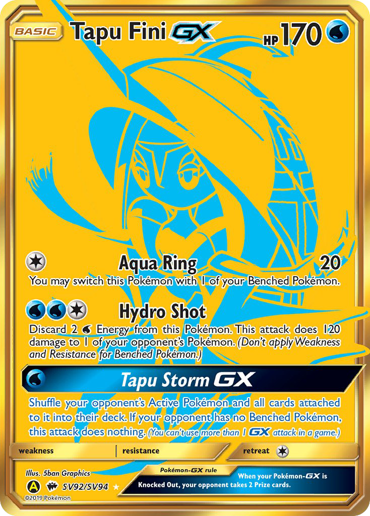 Tapu Fini-GX - Hidden Fates Shiny Vault #SV92