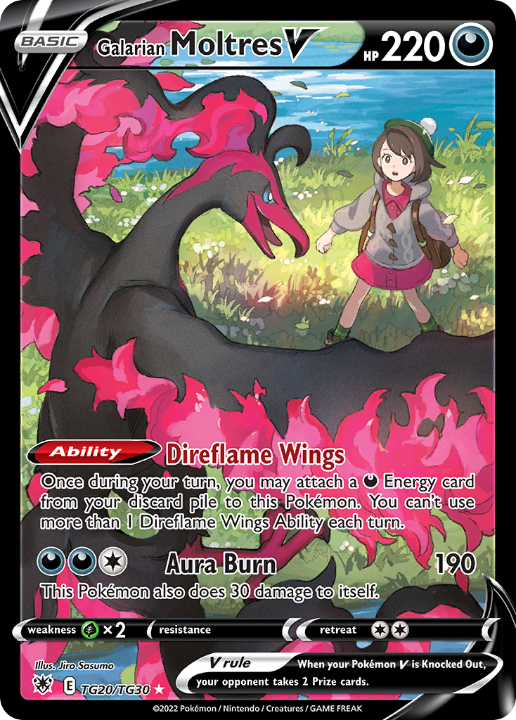 Galarian Moltres V - Astral Radiance Trainer Gallery #TG20